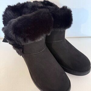 NWT JUICY COUTURE KENIA 2 BOOTS BOOTIE W BOW 8.5 BLACK